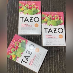 Tazo Prickly Pear Cactus Herbal Tea bags, 3 boxes, 48 servings